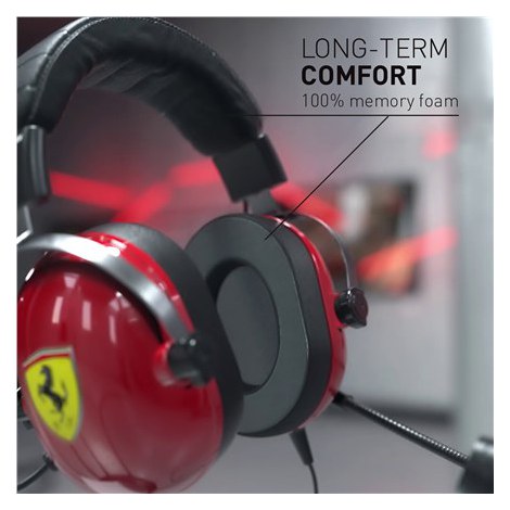 Thrustmaster | Gaming Headset | DTS T Racing Scuderia Ferrari Edition | Wired | Over-Ear | Red/Black - 4